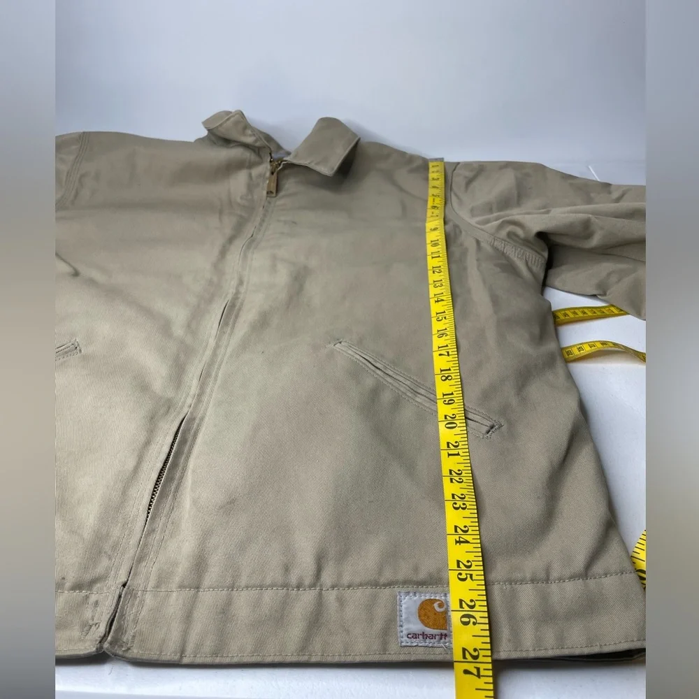 Vintage Carhartt Jacket Size Large Quilted Tan Full Zip Collared. - Picture 13 of 13